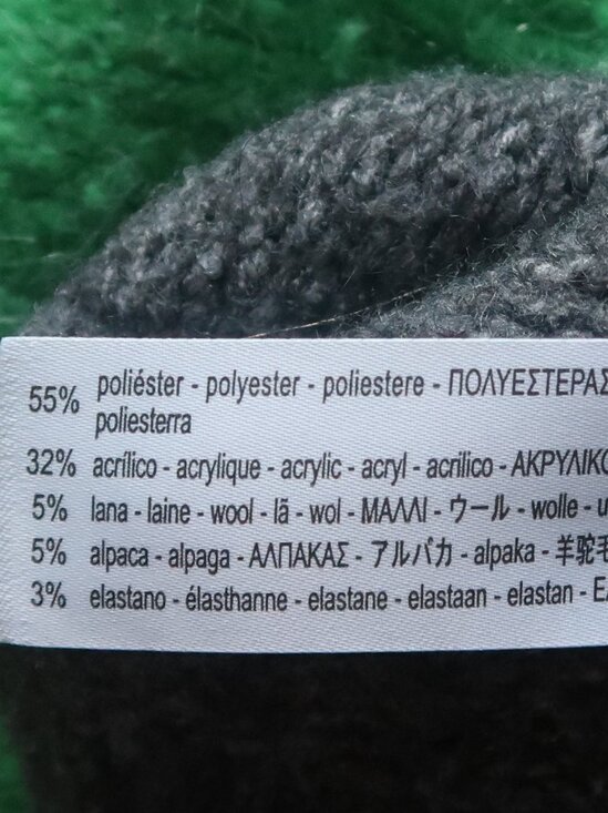 ZARA Two Tone Colorblock Wool Alpaca Oversized Button Front Cardigan Sweater L - Picture 9 of 10